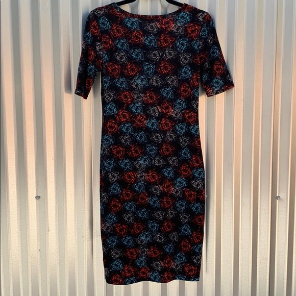 NWT Lularoe Julia Rose Print Dress XS - Picture 7 of 7